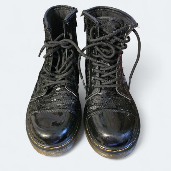 Dr. Martens Pooch Sequin Boots Kids Size 2 - Picture 3 of 6